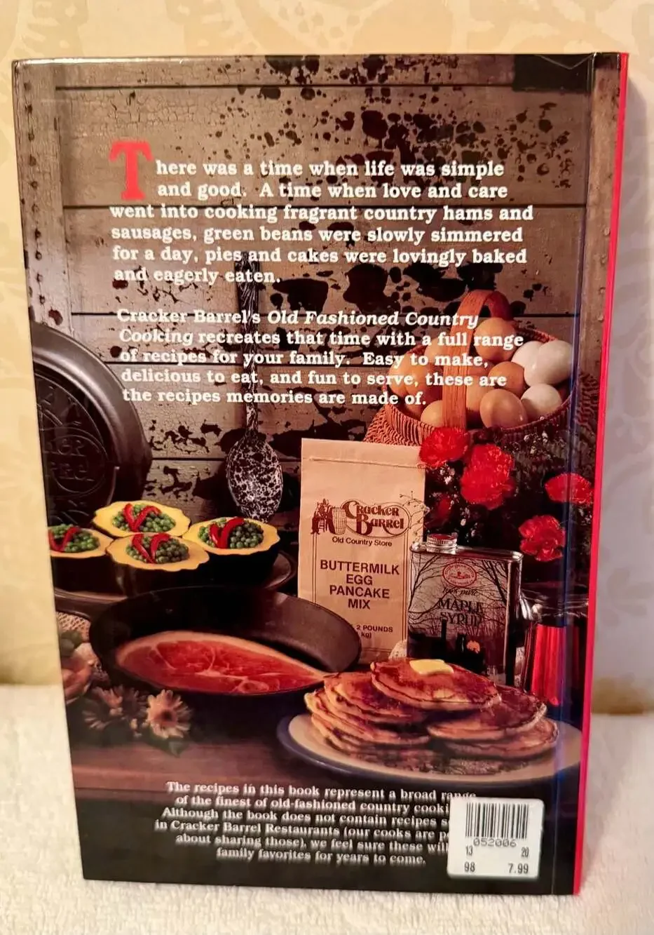 Vintage Cracker Barrel Old Fashioned Country Cooking Hardcover Cookbook